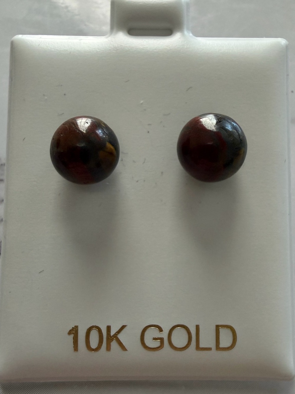 10k Gold Genuine Gemstone Earrings